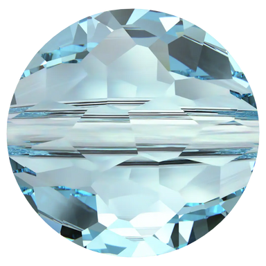 Serinity Crystal Beads Thin Round (5034) Aquamarine - Bluestreak Crystals