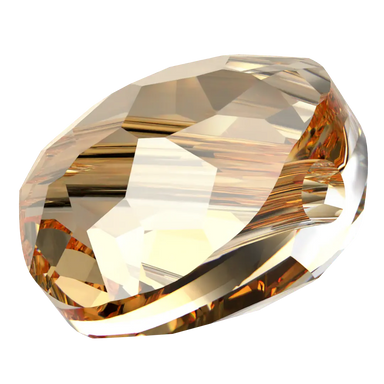 Serinity Crystal Beads Thin Round (5034) Crystal Golden Shadow - Bluestreak Crystals