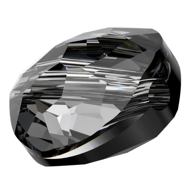 Serinity Crystal Beads Thin Round (5034) Crystal Silver Night - Bluestreak Crystals