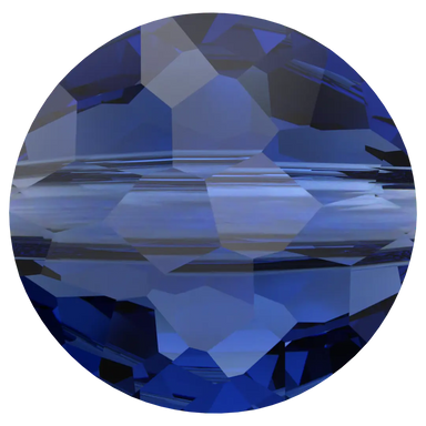 Serinity Crystal Beads Thin Round (5034) Dark Sapphire - Bluestreak Crystals