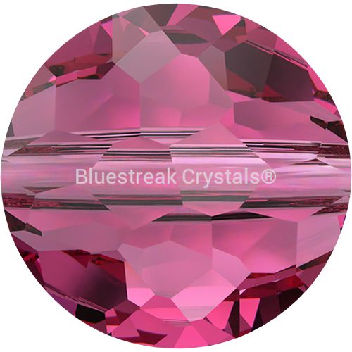Serinity Crystal Beads Thin Round (5034) Fuchsia-Serinity Beads-6mm - Pack of 4-Bluestreak Crystals