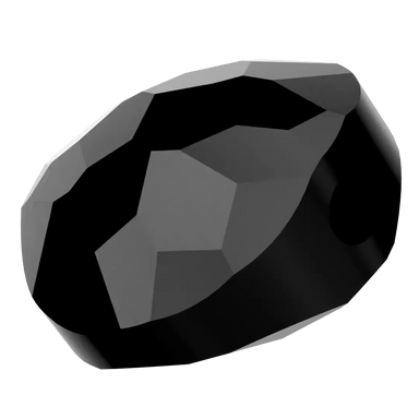 Serinity Crystal Beads Thin Round (5034) Jet - Bluestreak Crystals