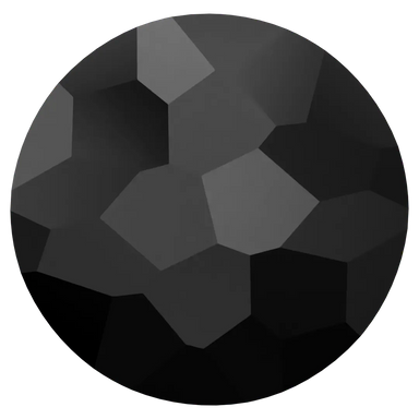 Serinity Crystal Beads Thin Round (5034) Jet - Bluestreak Crystals