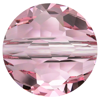 Serinity Crystal Beads Thin Round (5034) Light Rose - Bluestreak Crystals