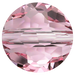 Serinity Crystal Beads Thin Round (5034) Light Rose - Bluestreak Crystals