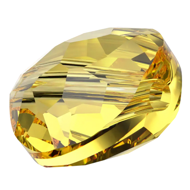 Serinity Crystal Beads Thin Round (5034) Light Topaz - Bluestreak Crystals