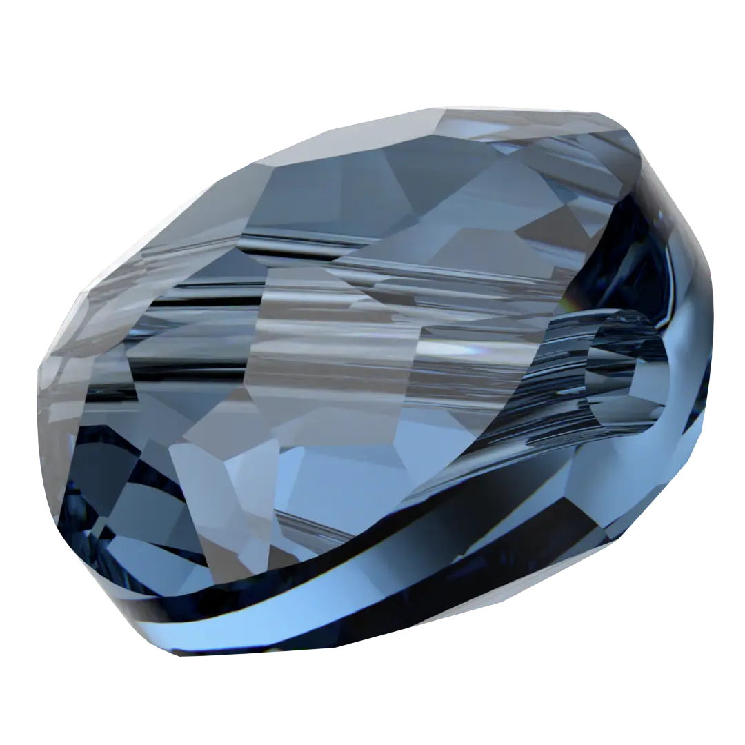 Serinity Crystal Beads Thin Round (5034) Montana - Bluestreak Crystals