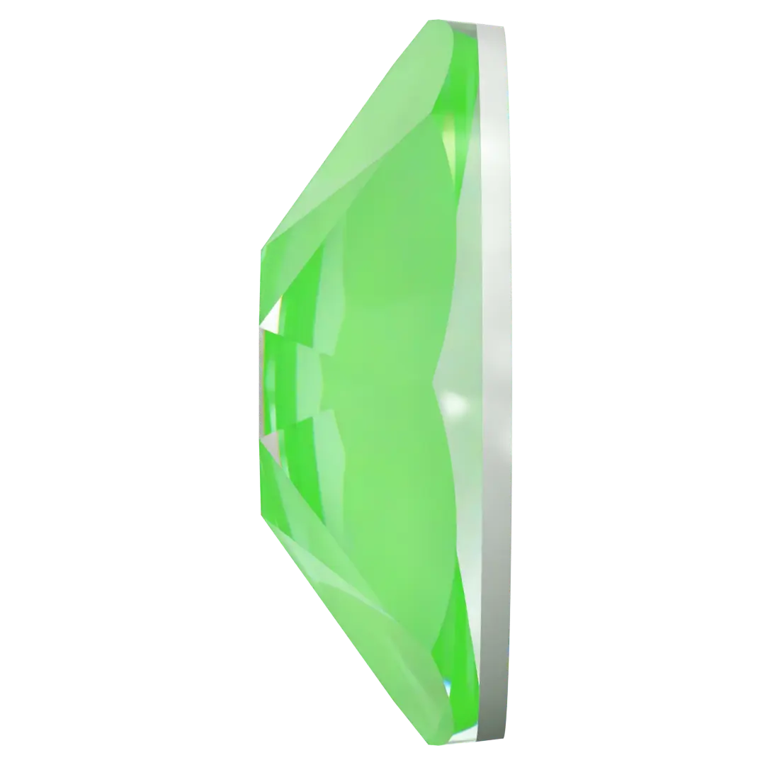 Serinity Flat Back Crystals Non Hotfix (2000, 2058 & 2088) Crystal Electric Green Ignite UNFOILED - Bluestreak Crystals