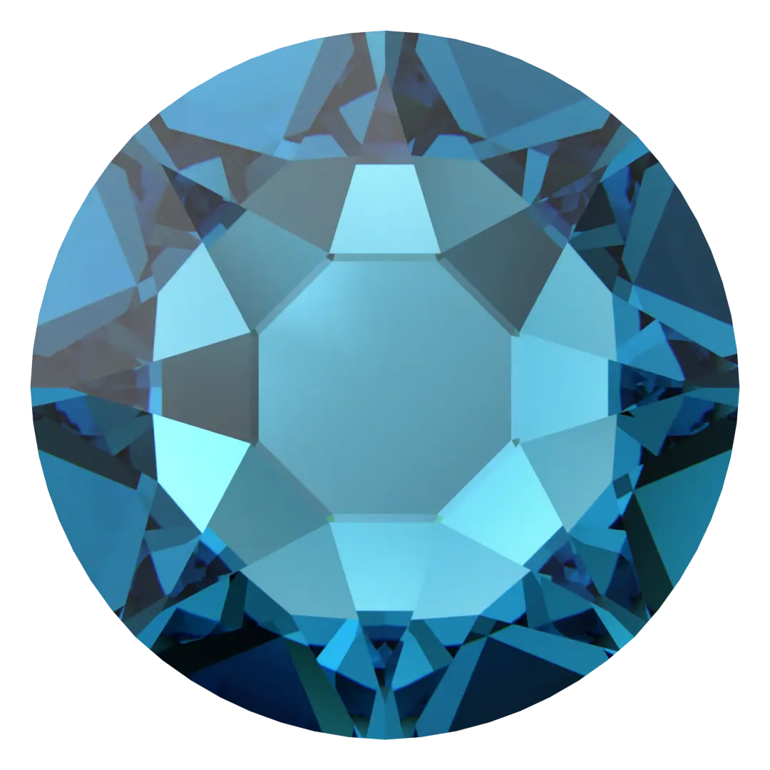 Serinity Flat Back Crystals Non Hotfix (2000, 2058 & 2088) Indicolite - Bluestreak Crystals