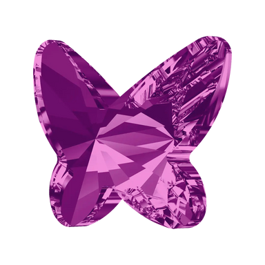Serinity Flat Back Crystals Non Hotfix Butterfly (2854) Amethyst - Bluestreak Crystals