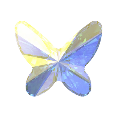Serinity Flat Back Crystals Non Hotfix Butterfly (2854) Crystal AB - Bluestreak Crystals