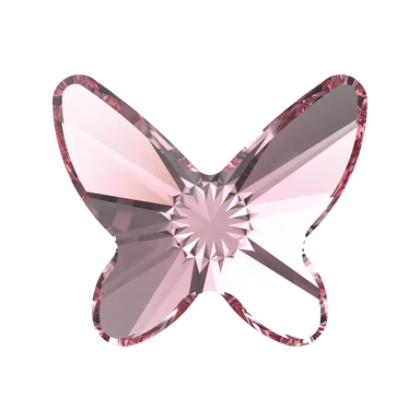 Serinity Flat Back Crystals Non Hotfix Butterfly (2854) Light Rose - Bluestreak Crystals