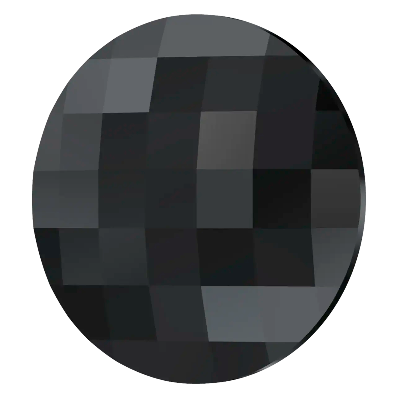 Serinity Flat Back Crystals Non Hotfix Chessboard Circle (2035) Jet UNFOILED - Bluestreak Crystals
