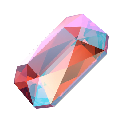 Serinity Flat Back Crystals Non Hotfix Emerald Cut (2602) Light Siam Shimmer - Bluestreak Crystals