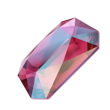 Serinity Flat Back Crystals Non Hotfix Emerald Cut (2602) Scarlet Shimmer - Bluestreak Crystals