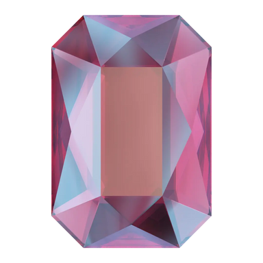 Serinity Flat Back Crystals Non Hotfix Emerald Cut (2602) Scarlet Shimmer - Bluestreak Crystals