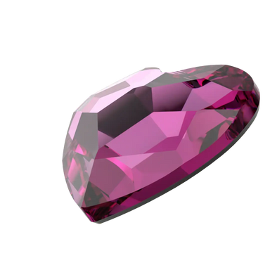 Swarovski Flat Back Crystals Non Hotfix Heart (2808) Dark Rose - Bluestreak Crystals