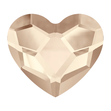 Swarovski Flat Back Crystals Non Hotfix Heart (2808) Light Silk - Bluestreak Crystals