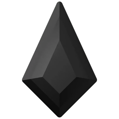 Serinity Flat Back Crystals Non Hotfix Kite (2771) Jet UNFOILED - Bluestreak Crystals