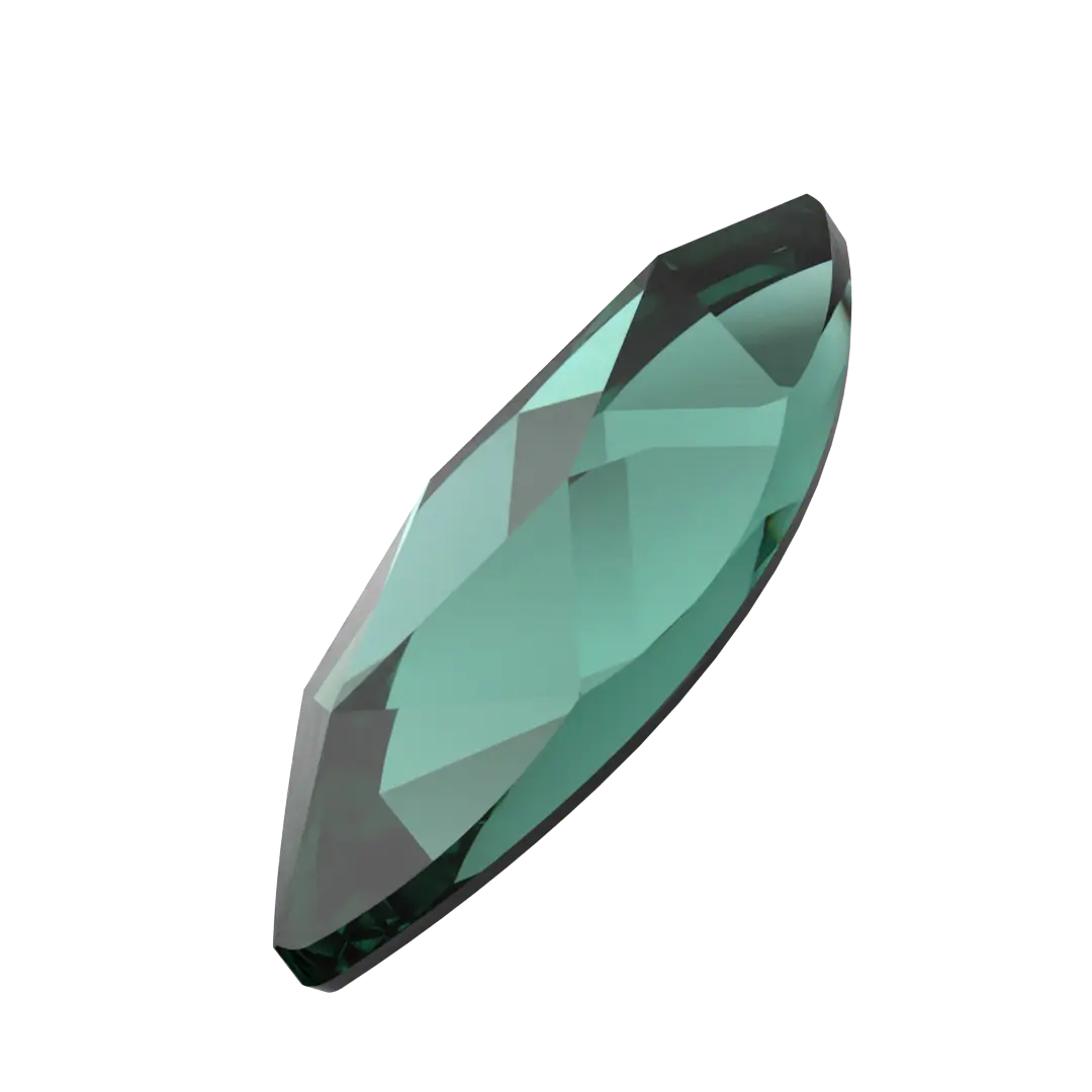Serinity Flat Back Crystals Non Hotfix Marquise (2201) Emerald - Bluestreak Crystals