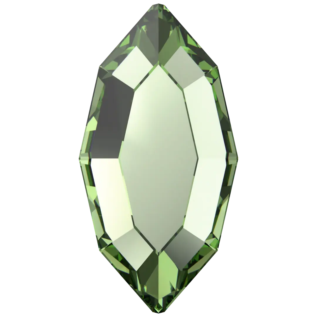 Serinity Flat Back Crystals Non Hotfix Navette (2200) Dark Peridot - Bluestreak Crystals