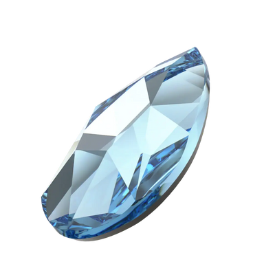 Swarovski Flat Back Crystals Non Hotfix Pear (2303) Aquamarine - Bluestreak Crystals