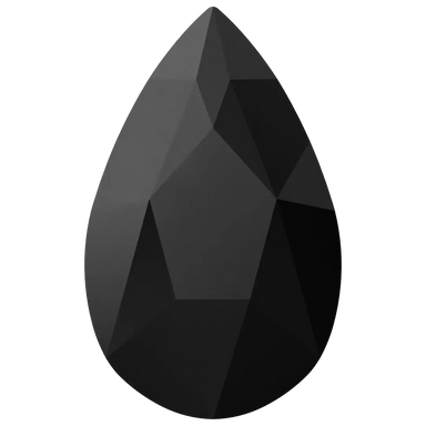 Serinity Flat Back Crystals Non Hotfix Pear (2303) Jet UNFOILED - Bluestreak Crystals