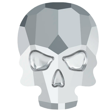 Swarovski Flat Back Crystals Non Hotfix Skull (2856) Crystal Light Chrome - Bluestreak Crystals