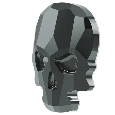 Serinity Flat Back Crystals Non Hotfix Skull (2856) Jet Hematite UNFOILED - Bluestreak Crystals