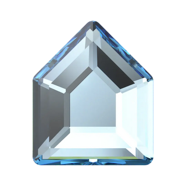 Serinity Flat Back Crystals Non Hotfix Small Pentagon (2775) Aquamarine - Bluestreak Crystals