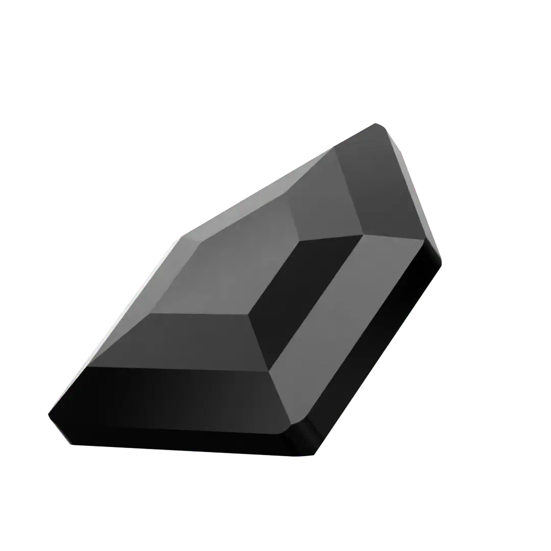 Serinity Flat Back Crystals Non Hotfix Small Pentagon (2775) Jet UNFOILED - Bluestreak Crystals
