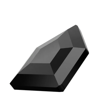 Serinity Flat Back Crystals Non Hotfix Small Pentagon (2775) Jet UNFOILED - Bluestreak Crystals