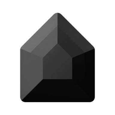 Serinity Flat Back Crystals Non Hotfix Small Pentagon (2775) Jet UNFOILED - Bluestreak Crystals