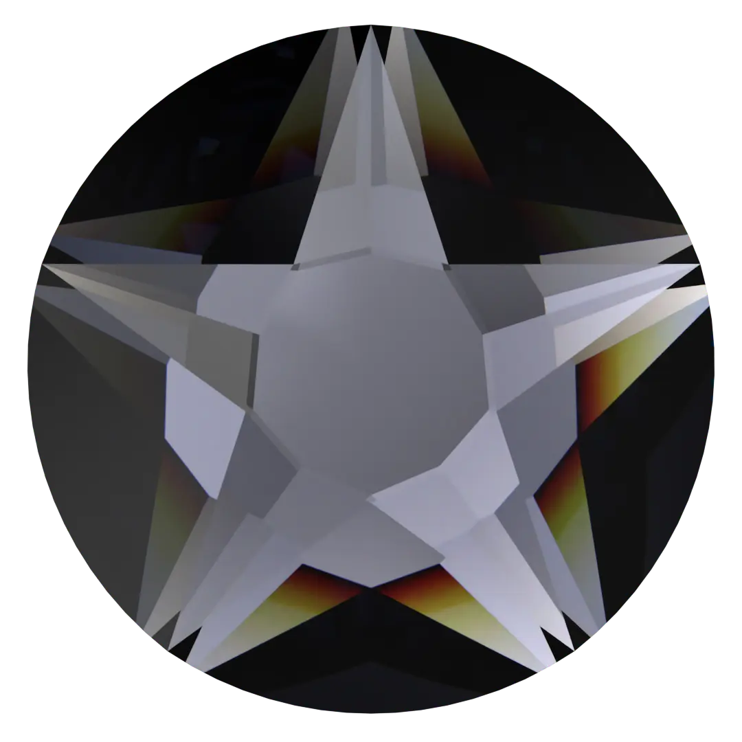 Serinity Flat Back Crystals Non Hotfix Star Rose (2100) Graphite - Bluestreak Crystals