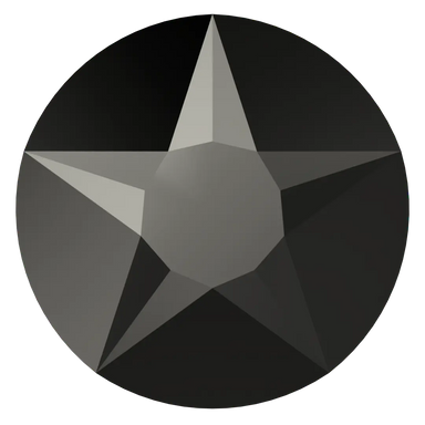 Serinity Flat Back Crystals Non Hotfix Star Rose (2100) Jet Hematite FOILED - Bluestreak Crystals