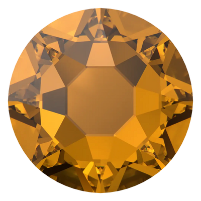 Swarovski Hotfix Flat Back Crystals (2000, 2038 & 2078) Light Amber - Bluestreak Crystals