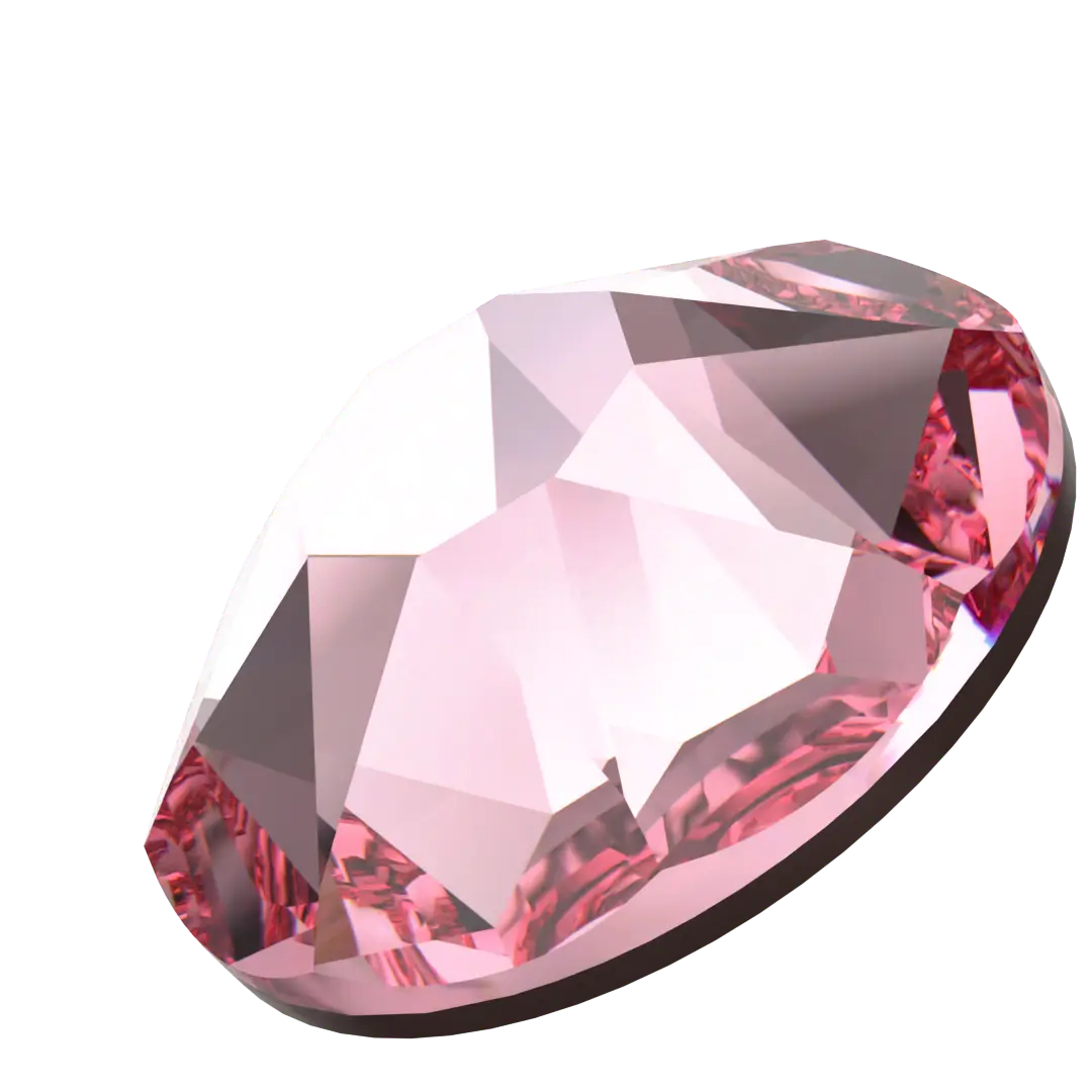 Swarovski Flatbacks Non Hotfix | Light Rose – Bluestreak Crystals