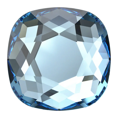 Swarovski Flat Back Crystals Non Hotfix Cushion (2471) Aquamarine - Bluestreak Crystals