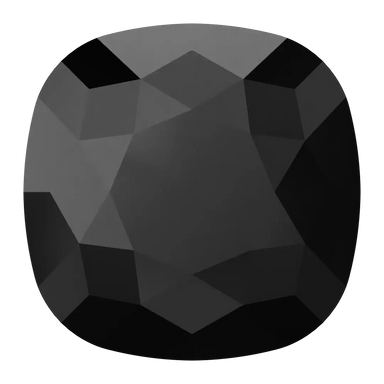 Serinity Hotfix Flat Back Crystals Cushion (2471) Jet - Bluestreak Crystals