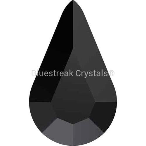Serinity Hotfix Flat Back Crystals Drop (2300) Jet-Serinity Hotfix Flatback Crystals-8x4.8mm - Pack of 6-Bluestreak Crystals