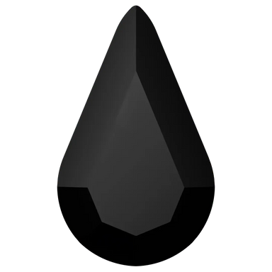 Serinity Hotfix Flat Back Crystals Drop (2300) Jet - Bluestreak Crystals