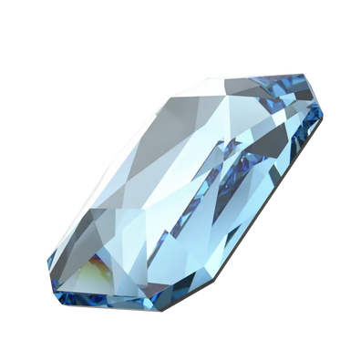 Serinity Flat Back Crystals Non Hotfix Emerald Cut (2602) Aquamarine - Bluestreak Crystals