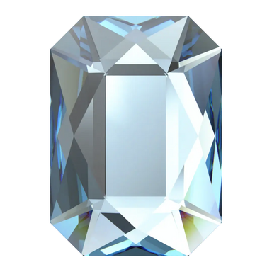 Serinity Flat Back Crystals Non Hotfix Emerald Cut (2602) Aquamarine - Bluestreak Crystals