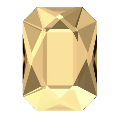 Swarovski Flat Back Crystals Non Hotfix Emerald Cut (2602) Crystal Golden Shadow - Bluestreak Crystals