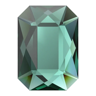 Serinity Flat Back Crystals Non Hotfix Emerald Cut (2602) Emerald - Bluestreak Crystals