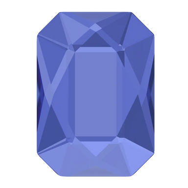 Serinity Flat Back Crystals Non Hotfix Emerald Cut (2602) Sapphire - Bluestreak Crystals