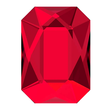 Serinity Hotfix Flat Back Crystals Emerald Cut (2602) Scarlet - Bluestreak Crystals