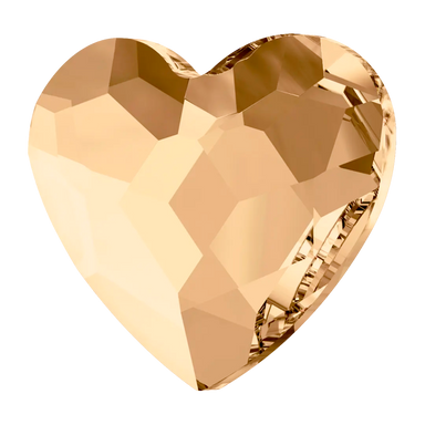 Serinity Flat Back Crystals Non Hotfix Heart (2808) Crystal Golden Shadow - Bluestreak Crystals