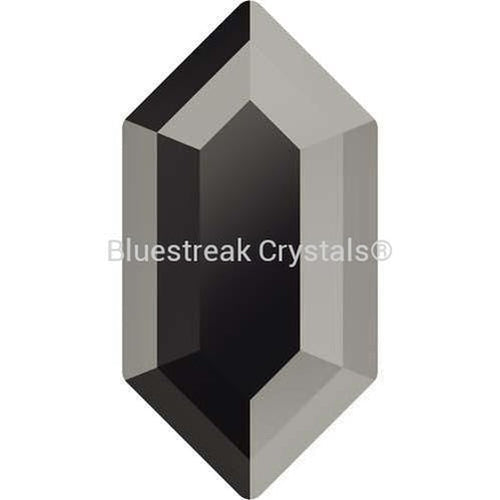 Serinity Hotfix Flat Back Crystals Large Hexagon (2776) Jet Hematite-Serinity Hotfix Flatback Crystals-8.2x4.2mm - Pack of 8-Bluestreak Crystals