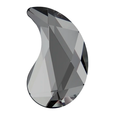 Serinity Hotfix Flat Back Crystals Paisley Y (2365) Crystal Silver Night - Bluestreak Crystals